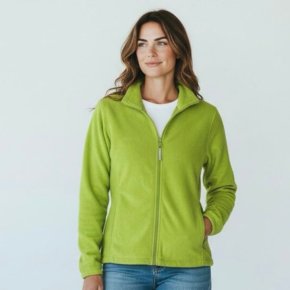 Columbia Benton Springs Fleece Jacket Gorpcore Sz S Green Full Zip Womens